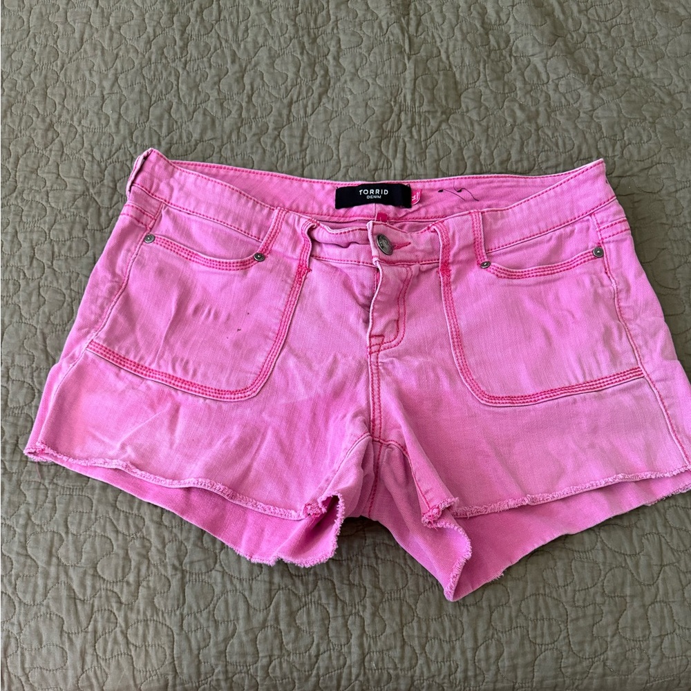 Torrid Hot Pink Denim Shorts